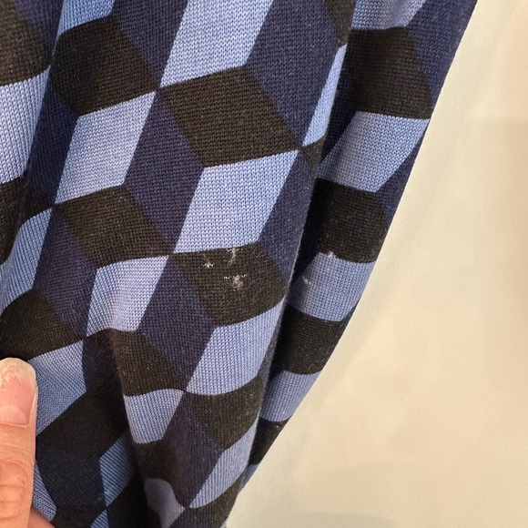 Diane Von Furstenberg Julian Two Silk-Jersey Wrap Dress in CUBIST DENIM, Size 2 - Picture 4 of 4